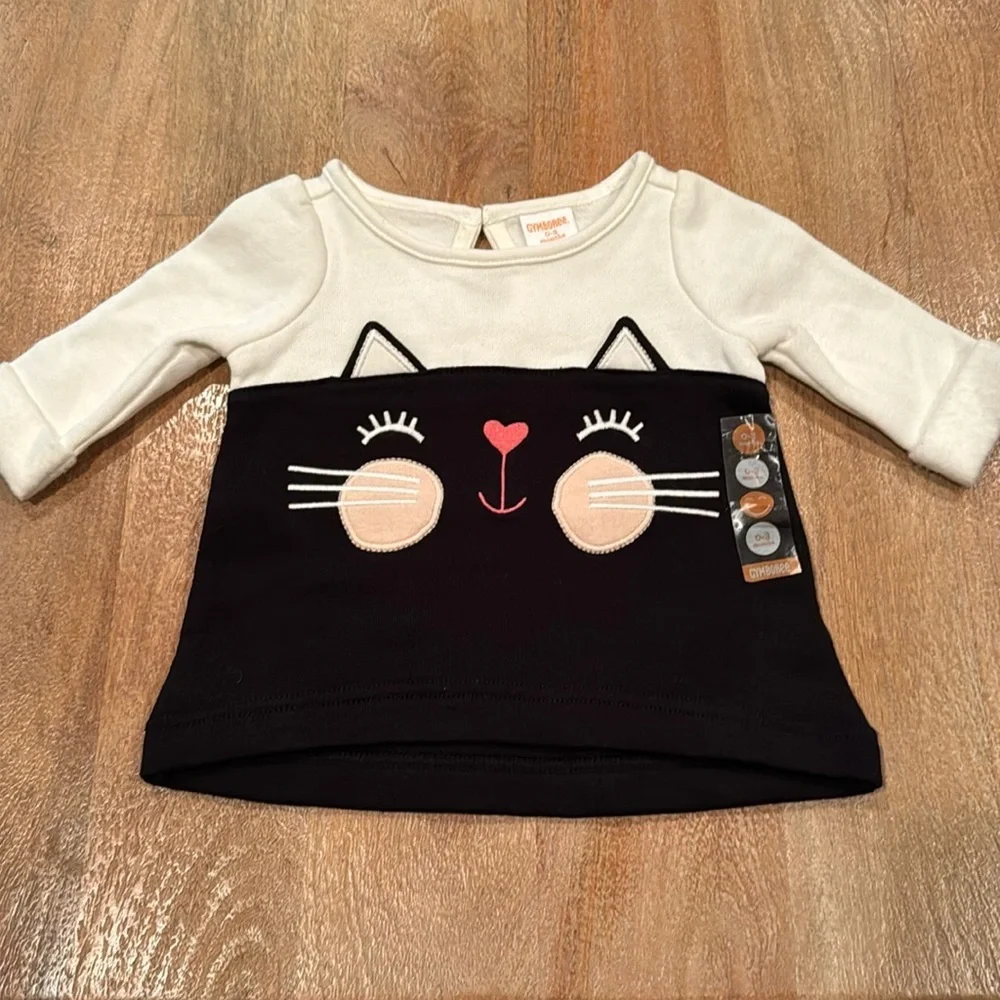 GYMBOREE • 0-3 months • kitty top